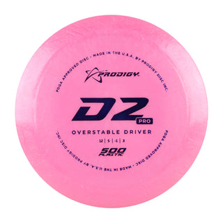 Prodigy Disc Golf 500 D2 Pro Distance Driver 12/5/-1/3 Pink/Blue 172 grams