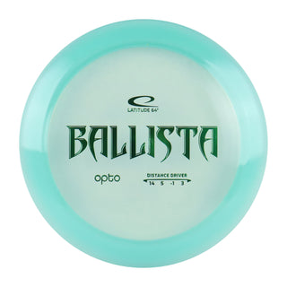 Latitude 64 Disc Golf Opto Ballista Distance Driver 14/5/-1/3 Blue/Green 175 grams