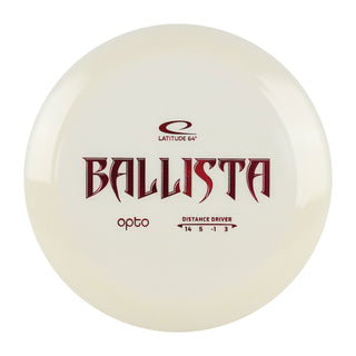 Latitude 64 Disc Golf Opto Ballista Distance Driver 14/5/-1/3 White/Red 175 grams