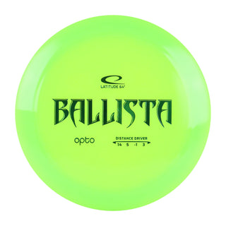 Latitude 64 Disc Golf Opto Ballista Distance Driver 14/5/-1/3 Green/Green 175 grams