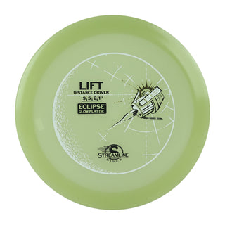 Streamline Disc Golf Eclipse Glow Lift Distance Driver 9/5/-2/1.5 Glow/Gold Foil 172 grams