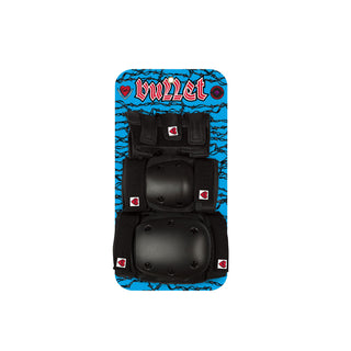 Bullet Three Pack Knee Elbow Wrist Pads Black Junior Size