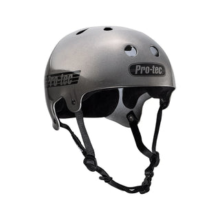 Pro Tec Old School Metallic Gun Metal Certified Size M