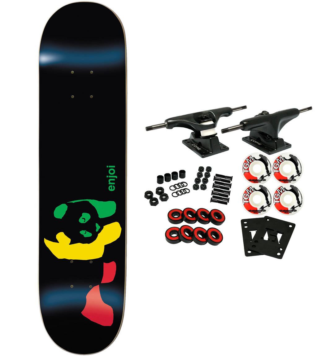 Enjoi Skateboard Complete Rasta Panda 8.0