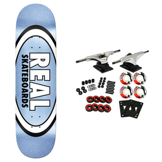 Real Skateboard Complete Easy Rider Glitter Oval Blue Ice 8.25" x 32.07"