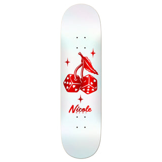 Real Skateboard Complete Nicole Hause High Roller Twin White 8.0" x 30.9"