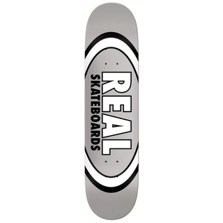 Real Skateboard Deck Classic Oval True Mid Grey 7.75" x 29.5"