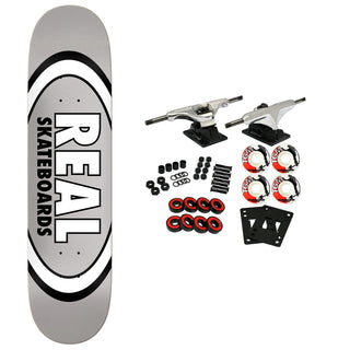 Real Skateboard Complete Classic Oval True Mid Grey 7.75" x 29.5"