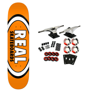 Real Skateboard Complete Classic Oval True Mid Orange 7.5" x 29"