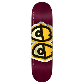 Krooked Skateboard Deck Basalt DBX Eyes 8.5" x 31.8" Wine