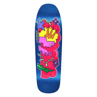 Krooked Skateboard Complete Ronnie Sandoval Peace Sign Blue 9.81" x 32.06"