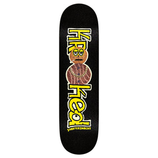 Krooked Skateboard Deck Quarter Snacks Snackman Black 8.5" x 31.85"