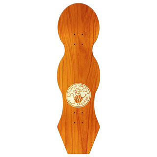 Krooked Skateboard Deck Quarter Snacks Snackman Cruiser Brown 9.0" x 31.41"