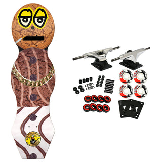 Krooked Skateboard Complete Quarter Snacks Snackman Cruiser Brown 9.0" x 31.41"