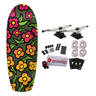 Krooked Skateboard Complete Zip Zogger Wildstyle Flowers 10.75" x 30"