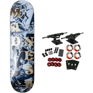 Madness Skateboard Complete Split Overlap Black/White 8.0" x 31.6"