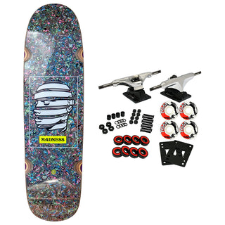 Madness Skateboard Complete Oil Slick Silver 8.5" x 32"