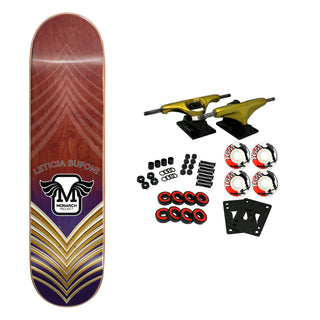 Monarch Project Skateboard Complete Leticia Bufoni Horus Gradient Red 8.375"