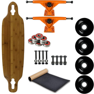 Moose Longboard 9" x 36" Drop Through Bamboo Bottom (All Parts Included)