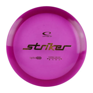 Latitude 64 Disc Golf Opto Ice Striker Fairway Driver 8/5/0/2 Purple/Gold 175 grams