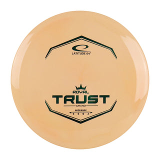 Latitude 64 Disc Golf Royal Grand Trust Midrange 5/5/0/2 Peach/Green 180 grams