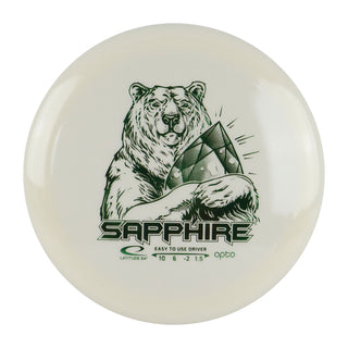 Latitude 64 Disc Golf Opto Sapphire Distance Driver 10/6/-2/1.5 White/Green 163 grams