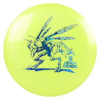 Discraft Disc Golf Big Z Cicada Fairway Driver 7/6/-1/1 Yellow/Blue Scales 175-176g