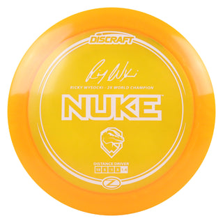 Discraft Disc Golf Ricky Wysocki Signature Series Z Line Nuke Driver 13/5/-1/3 Orange/White 173-174g