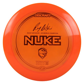 Discraft Disc Golf Ricky Wysocki Signature Series Z Line Nuke Driver 13/5/-1/3 Orange/Orange 173-174g