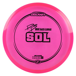 Discraft Disc Golf Paige Pierce Signature Z Line Sol Midrange 4/5/-3/0 Pink/Black 164-166g