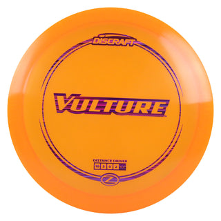 Discraft Disc Golf Z Line Vulture Distance Driver 10/5/0/2 Orange/Purple Lines 167-169g