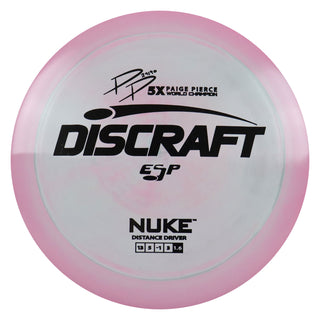Discraft Disc Golf Paige Pierce Signature ESP Nuke Driver 13/5/-1/3 Pink Grey/Black 164-166g