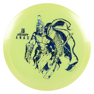 Discraft Disc Golf Paul McBeth Signature Big Z Anax Distance Driver 10/6/0/3 Yellow/Blue Leopard 164-166g