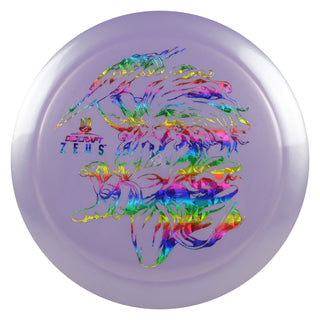 Discraft Disc Golf Paul McBeth Signature Big Z Zeus Distance Driver 12/5/-1/3 Purple/Rainbow Shatter 170-172g