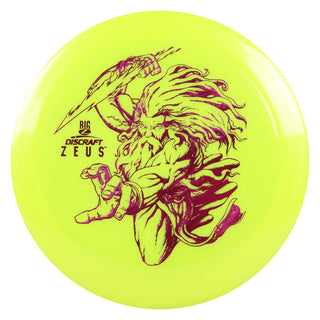 Discraft Disc Golf Paul McBeth Signature Big Z Zeus Distance Driver 12/5/-1/3 Yellow/Magenta 167-169g