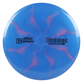 Discraft Disc Golf Titanium Buzzz Midrange 5/4/-1/1 Blue Pink/Black 173-174g
