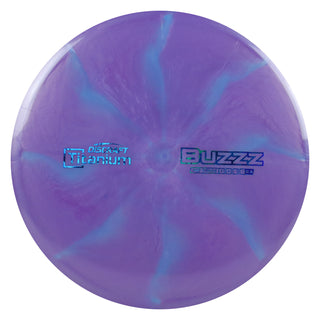 Discraft Disc Golf Titanium Buzzz Midrange 5/4/-1/1 Purple Blue/Blue Scales 177-180g