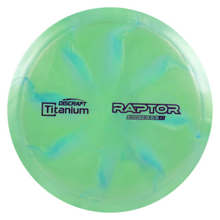 Discraft Disc Golf Titanium Raptor Distance Driver 9/4/0/3 Green/Purple 173-174g