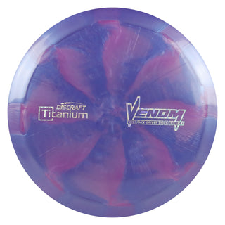 Discraft Disc Golf Titanium Venom Distance Driver 13/5/0/3 Purple Pink/Cubic Prisms 167-169g