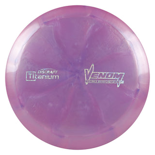 Discraft Disc Golf Titanium Venom Distance Driver 13/5/0/3 Dark Pink/Cubic Prisms 167-169g