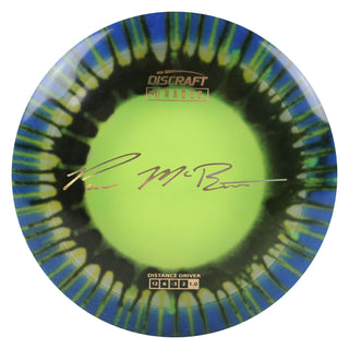 Discraft Disc Golf Paul McBeth Z Line Fly Dye Hades Distance Driver 12/6/-3/2 Black Splat Blue/Gold 160-163g