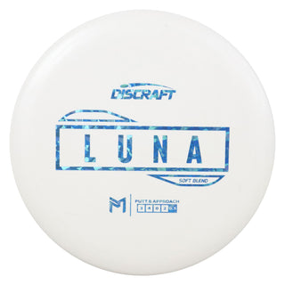 Discraft Disc Golf Paul McBeth Putter Line Soft Luna Putter 3/4/0/3 White/Blue Shatter 175g