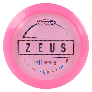Discraft Disc Golf Paul McBeth Z Line Zeus Distance Driver 12/5/-1/3 Pink/USA 173-174g