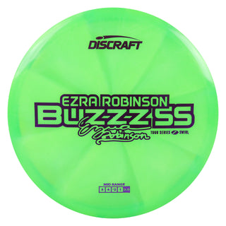Discraft Disc Golf Ezra Robinson 2025 Tour Series Z Swirl Buzzz SS Midrange 5/4/-2/1 Green/Purple 177-180g