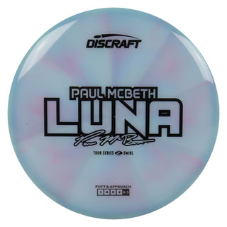 Discraft Disc Golf Paul McBeth 2025 Tour Series Z Swirl Luna Putter 3/4/0/2 Blue Purple/Black 173-174g