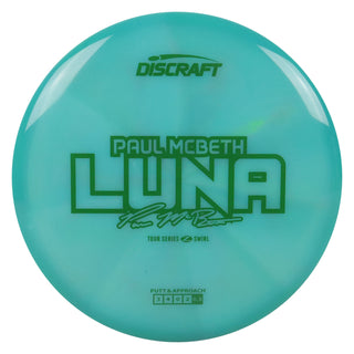 Discraft Disc Golf Paul McBeth 2025 Tour Series Z Swirl Luna Putter 3/4/0/2 Green/Green 173-174g