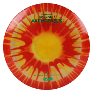 Discraft Disc Golf Z Line Fly Dye Avenger SS Distance Driver 10/5/-3/1 Red Splat/Green 173-174g