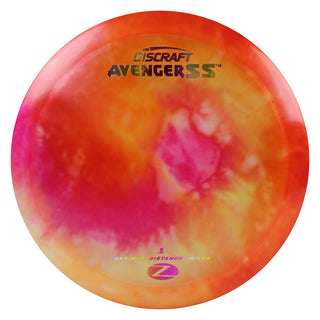 Discraft Disc Golf Z Line Fly Dye Avenger SS Distance Driver 10/5/-3/1 Orange Purple/Purple Metallic 167-169g
