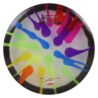 Discraft Disc Golf Z Line Fly Dye Buzzz Midrange Disc 5/4/-1/1 Rainbow Splat Black/USA 173-174g