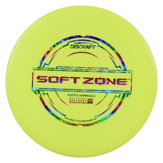 Discraft Disc Golf Putter Line Soft Zone 4/3/0/3 Yellow/Rainbow Shatter 155-159g